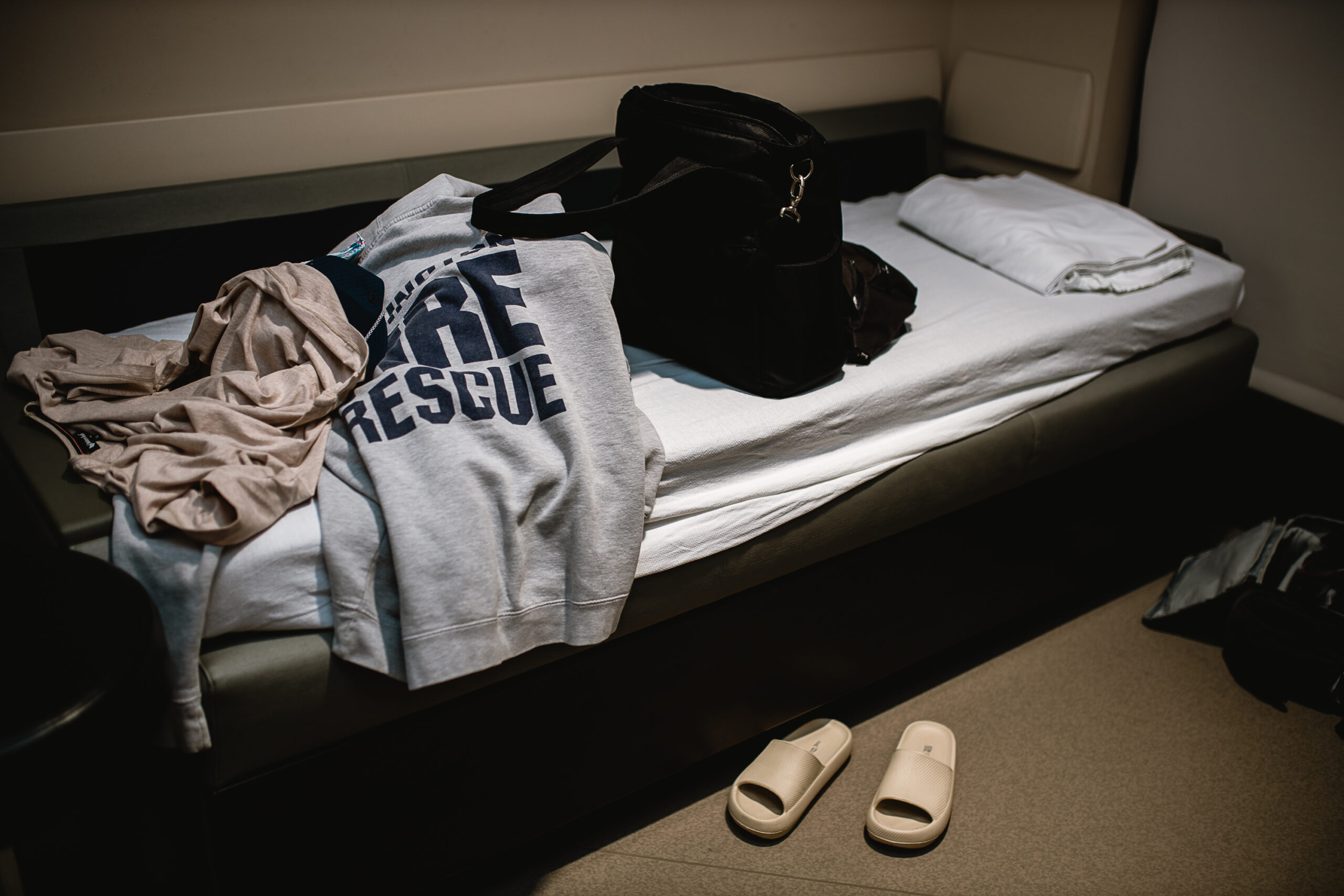 On-call birth photographer in Fort Worth with camera bag packed and ready, representing availability and preparedness for labor and delivery in DFW.